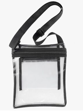2 for $30 🆕 Transparent Crossbody Stadium Bag with Black Trim